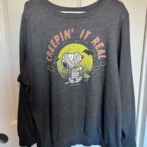 2X Large Gray Halloween Graphic Sweatshirt